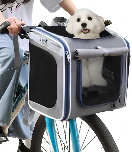 Faltbarer Fahrrad-Hundekorb, Gray