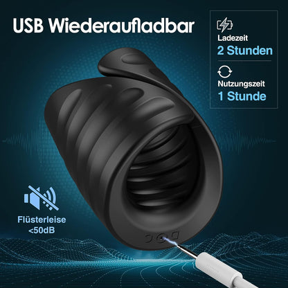 Elektrischer Masturbator, 1-Samtschwarz