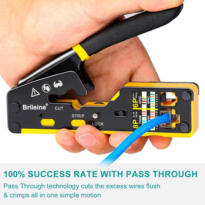 RJ45 Crimpwerkzeug Ethernet Kit, RJ45 Crimper Kit-Yellow