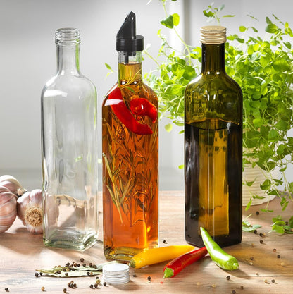 Glasflaschen-Set mit Schraubverschluss, 24 Stück, 24 Flaschen