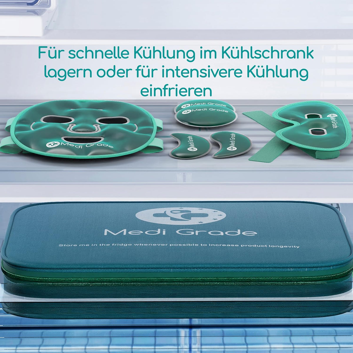 Kühlmaske Gesicht & Augenpads