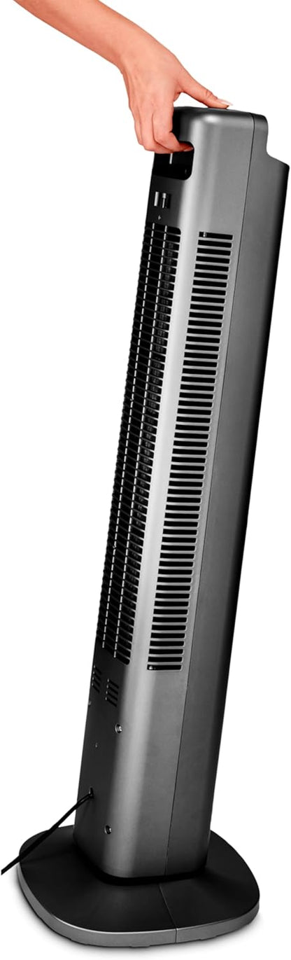 Turmventilator MD 10809 mit Fernbedienung, Anthrazit|5 Geschwindigkeitsstufen