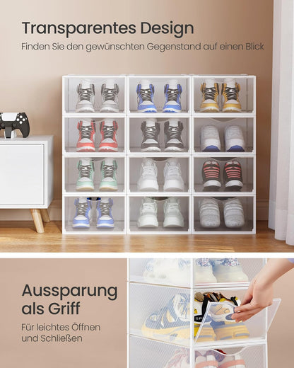 Schuhboxen-Set, Transparent + Wolkenweiss 12