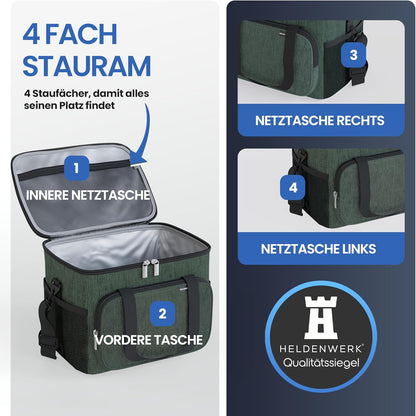 Kühltasche, 10 Liter, 10L (L29 x B20 x H22 cm) Olivgrün