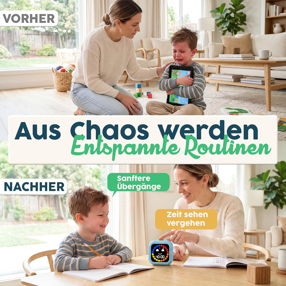 Visueller Timer für Kinder, Blau