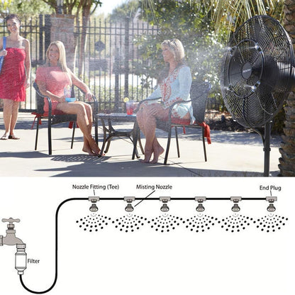 Outdoor Misting System mit 8 m Schlauch & 9 Düsen, 8M