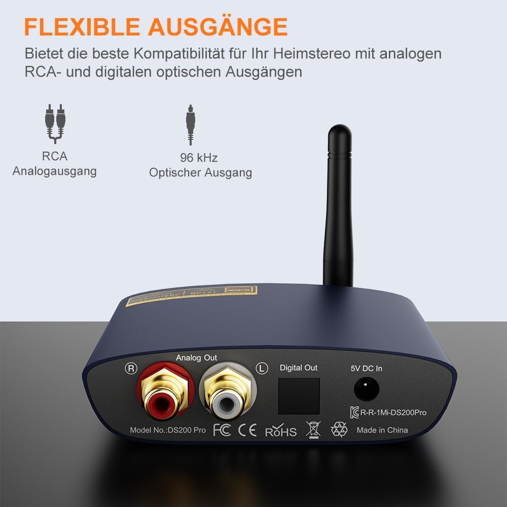 HiFi Bluetooth Musikempfänger DS200Pro mit LDAC und aptX HD, Blau