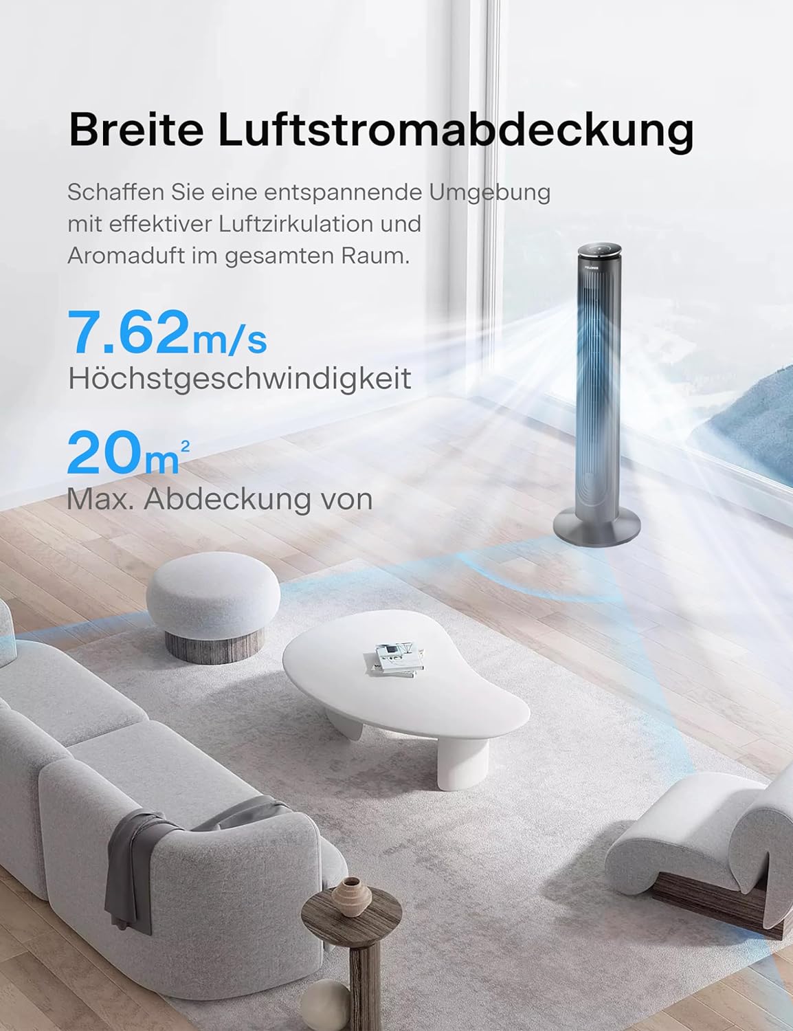 Turmventilator, 42 Zoll Turmventilator