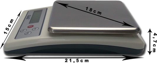 Digitale Küchenwaage 6kg/0.1g mit Abschaltautomatik, K F6K