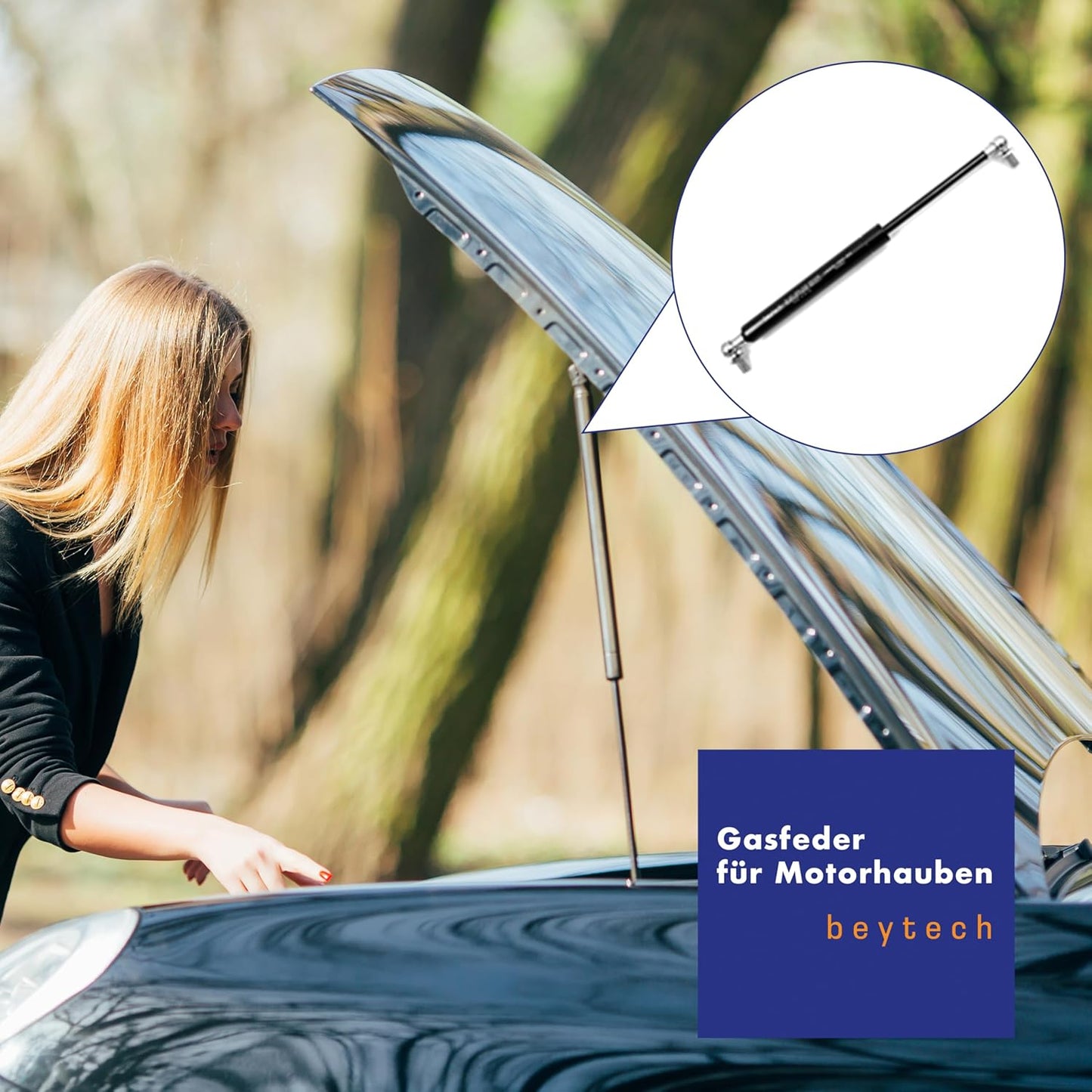Gasdruckfeder für Türen & Kofferraum (700N, 500mm), 700 Newton 500 mm