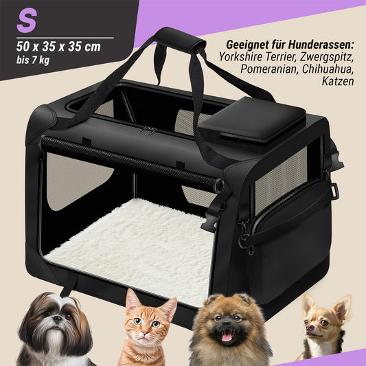 Faltbare Hunde-Transportbox, S - 49x34x34 cm