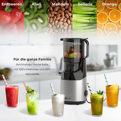 Slow Juicer Entsafter mit grosser Öffnung (300 Watt), ES-01P