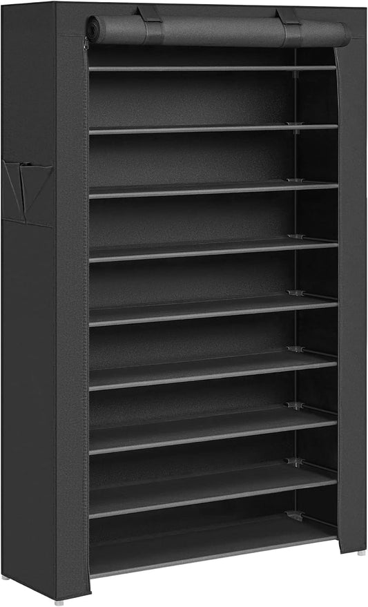 Schuhregal, 10 Ebenen (88B cm) Schwarz