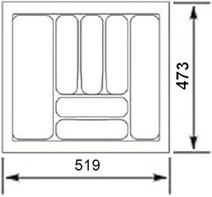 Besteckeinsatz für 60er Schublade (517 x 474 mm), 517 x 474 mm ( 60er Schublade )