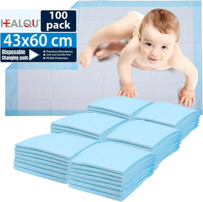 100 Stück Einweg-Wickelunterlagen 43x60cm, 43 x 60cm 100 st&#xFC;ck