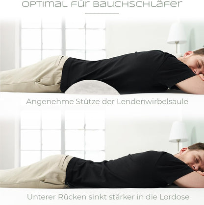 Ergonomisches Lendenwirbelkissen für Bett & Sofa, Weiss