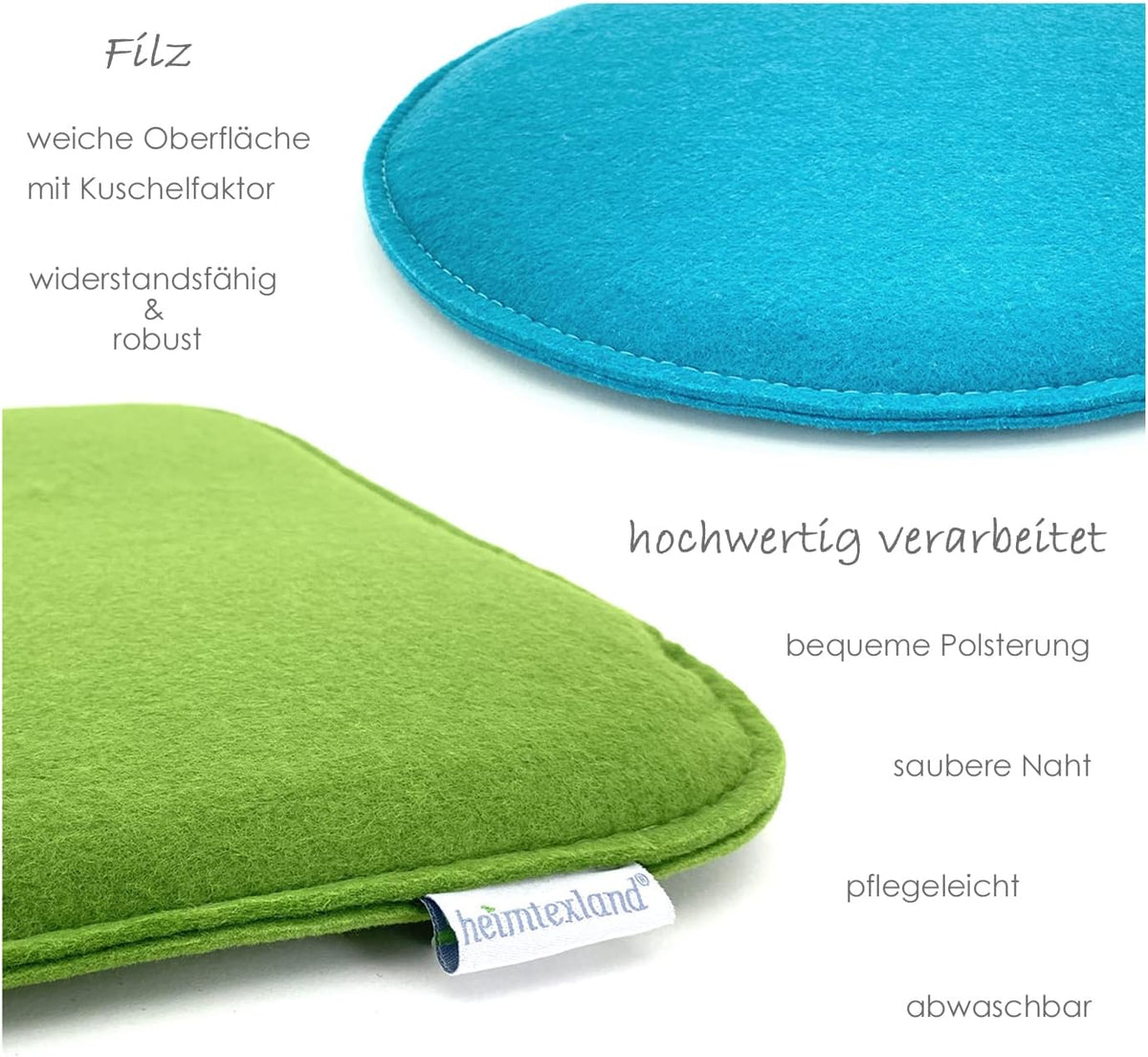 4er-Pack runder Sitzkissen, 4 Sand