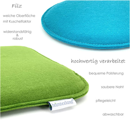 4er-Pack runder Sitzkissen, 4 Sand