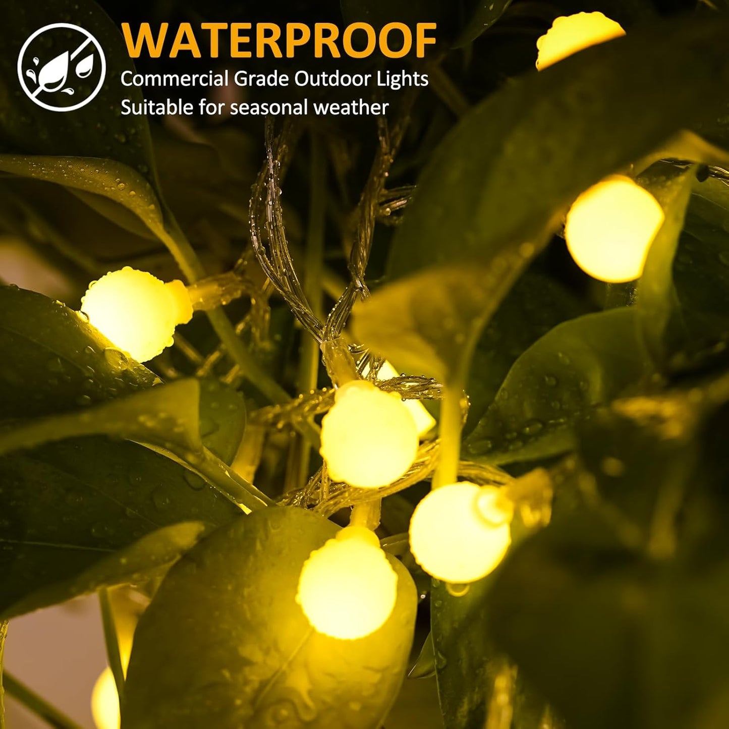 LED Lichterkette mit Fernbedienung, 300 LEDs, dimmbar, Warmweiß-b 39M