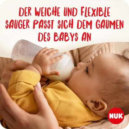Perfect Match Glas-Babyflaschenset, 4 Stück Regenbogen