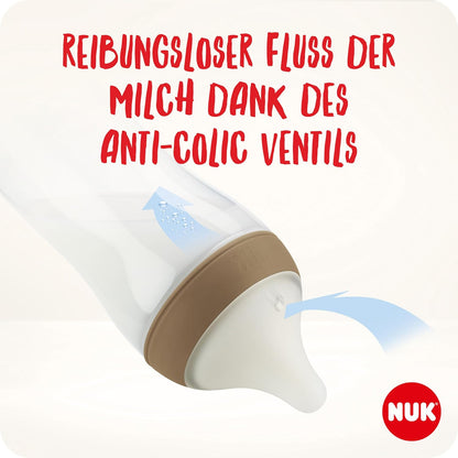 Perfect Match Glas-Babyflaschenset, 4 Stück Regenbogen