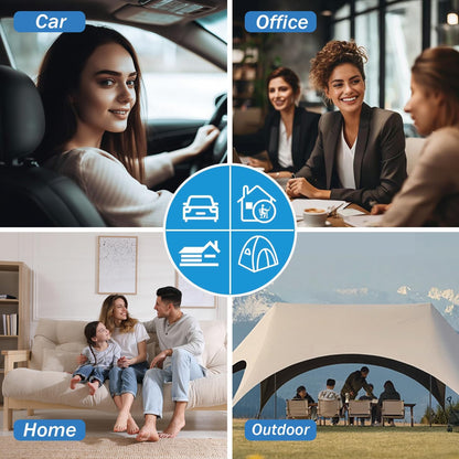 Lendenstützkissen mit Memory Foam für Auto & Büro, Schwarz