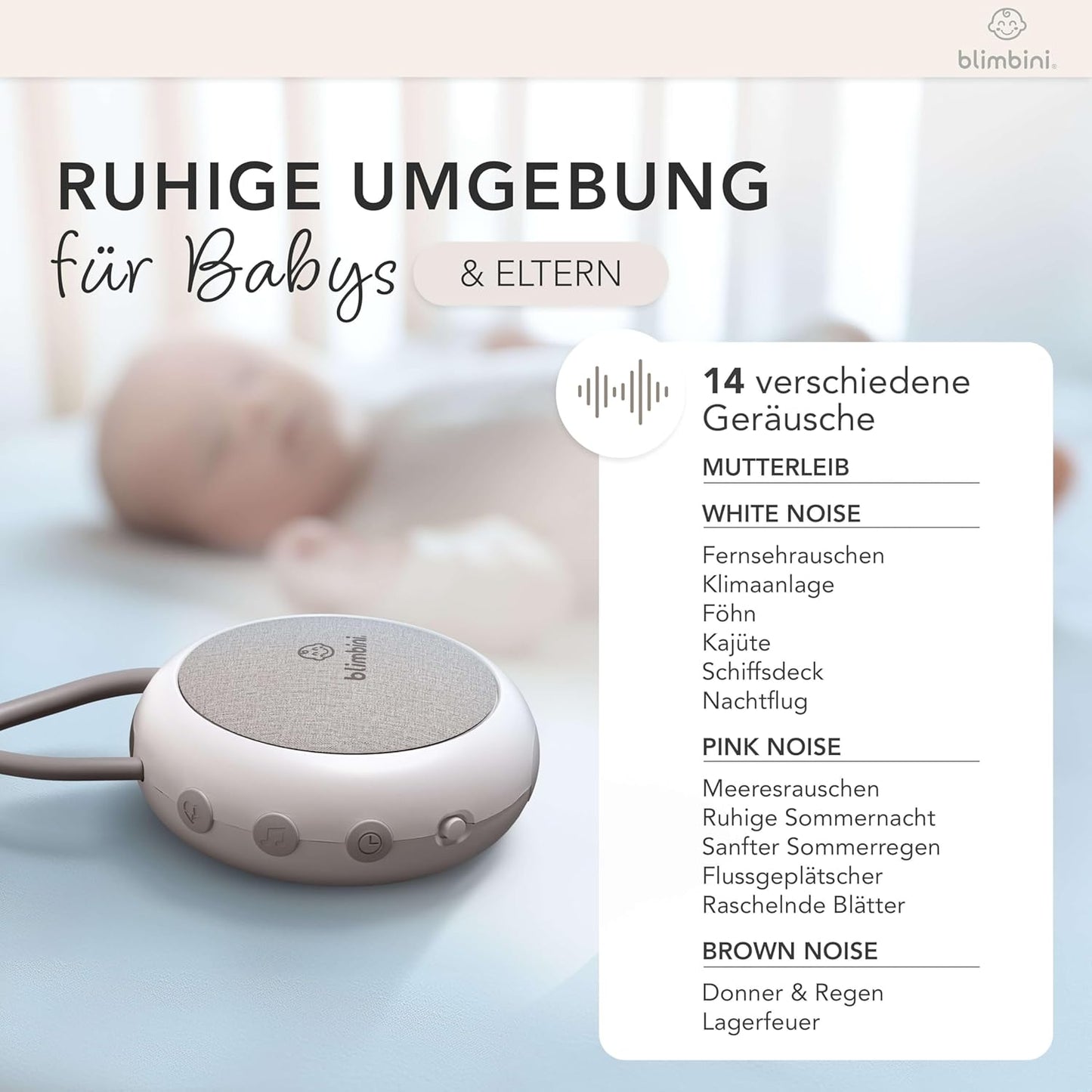 White-Noise-Maschine mit Nachtlicht