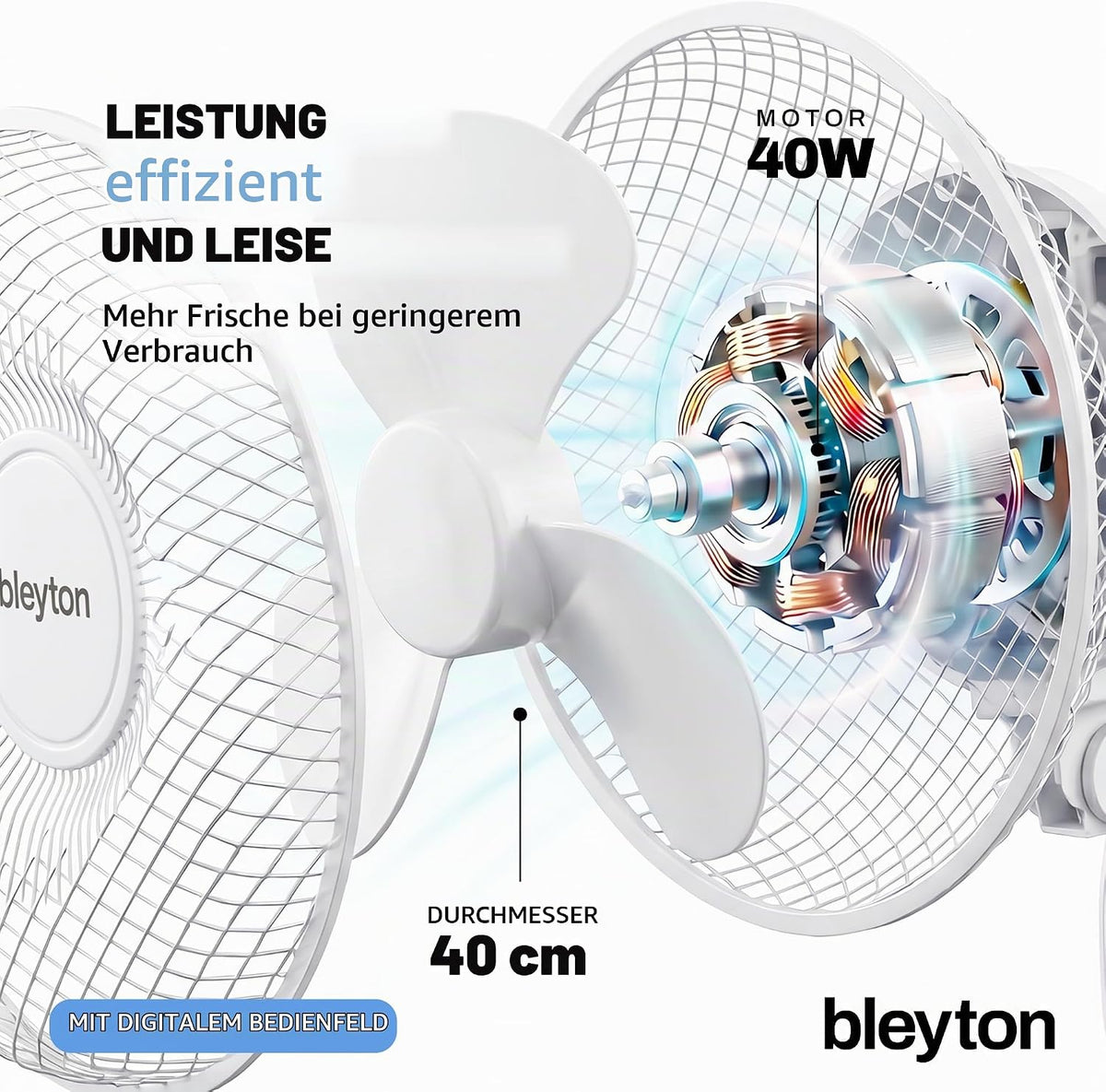 Shadow Wandventilator mit Fernbedienung und Timer