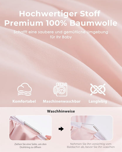 Betthimmel mit Sternenlichtern, H269 x B65 cm (1er Pack)
