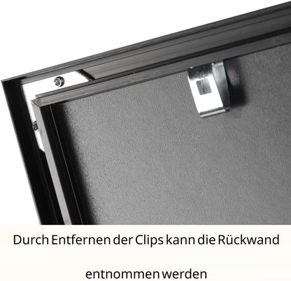 Trikotrahmen 3D-Bilderrahmen für Sporttrikots, Schwarz - Aluminium 70 x 90 cm