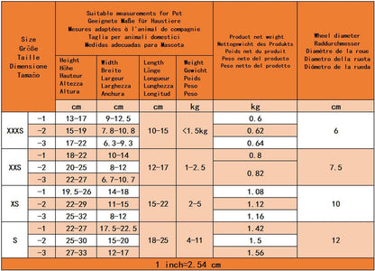 Verstellbarer 2-Rad-Hunderollstuhl für Rehabilitation, L-1