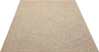Wetterfester Outdoor-Teppich im Jute-Look (160 x 230 cm), 160 x 230 cm Natur-5