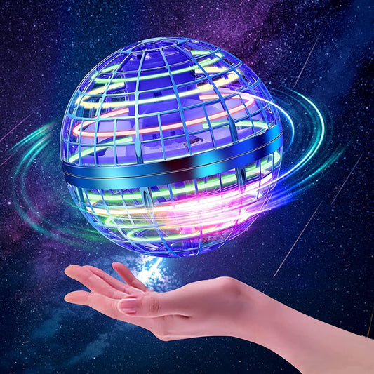 Fliegender Ball mit RGB-Licht, Blau