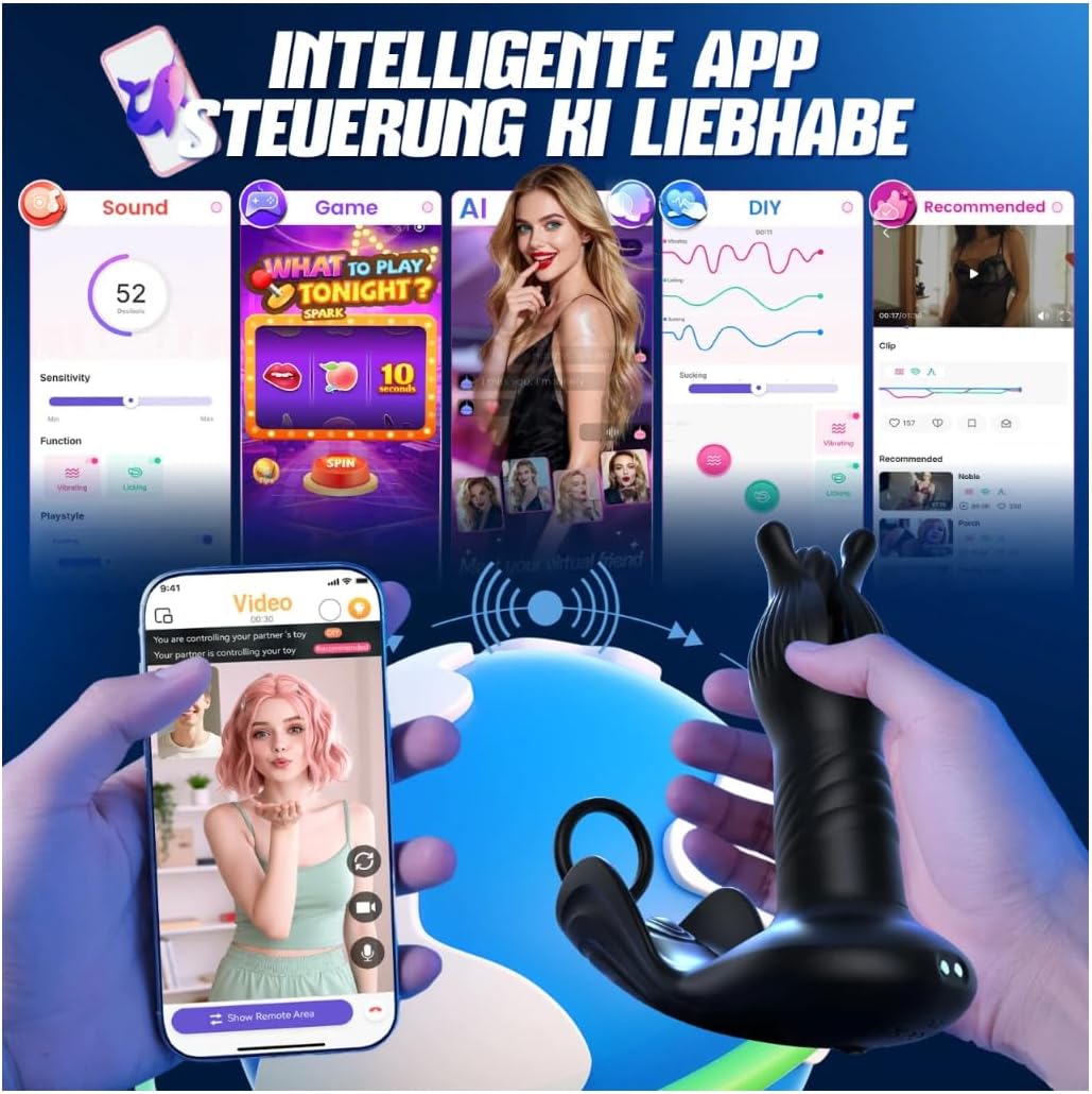 4-in-1 Analvibrator mit Prostata- und Penisstimulation