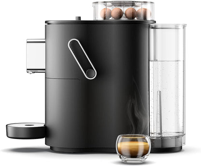 CoffeeB Globe Kaffeemaschine mit kompostierbaren Kaffeebällen, Schwarz +90 Bälle LUNGO