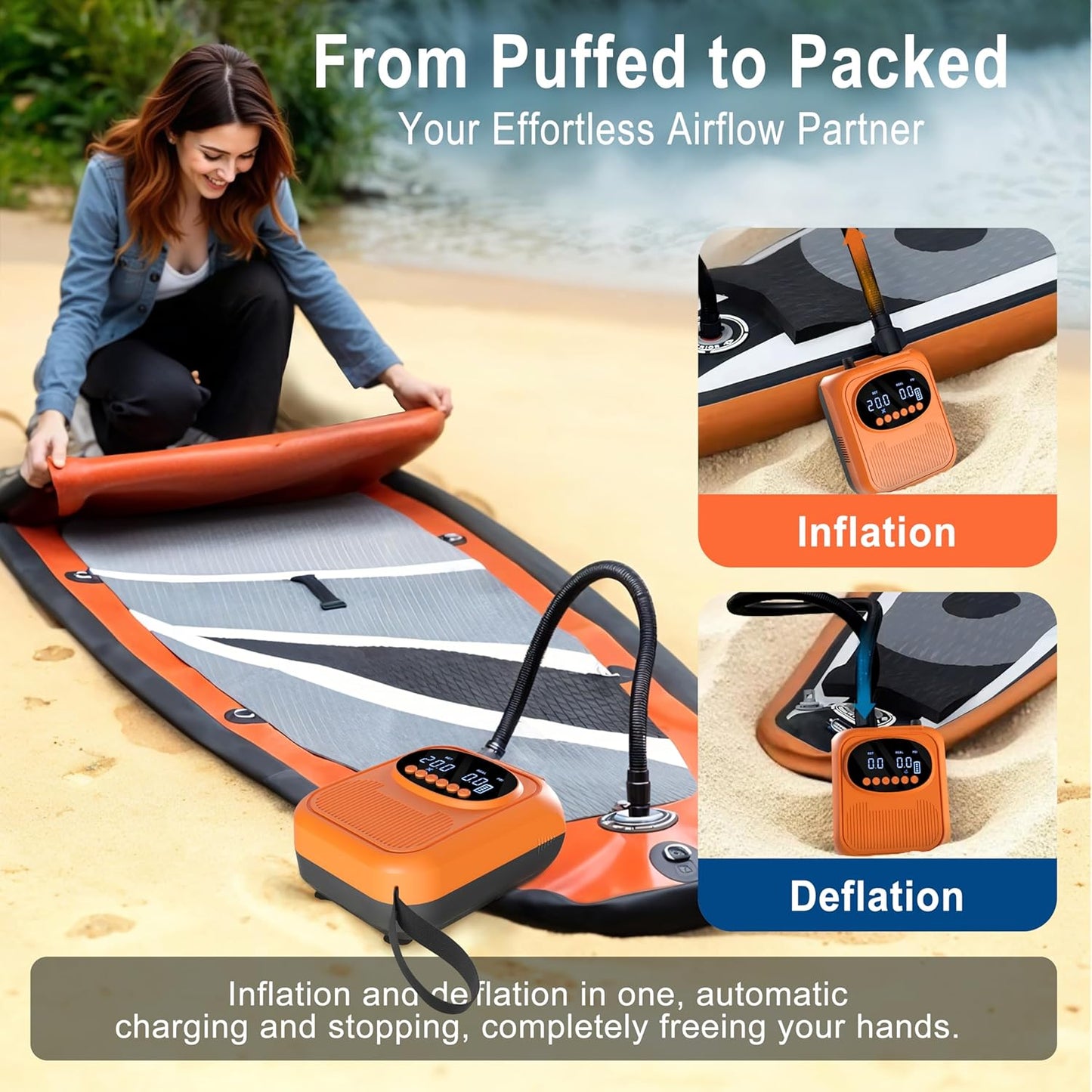 Elektrische SUP Pumpe mit dualer Schnellinflation, Standardversion