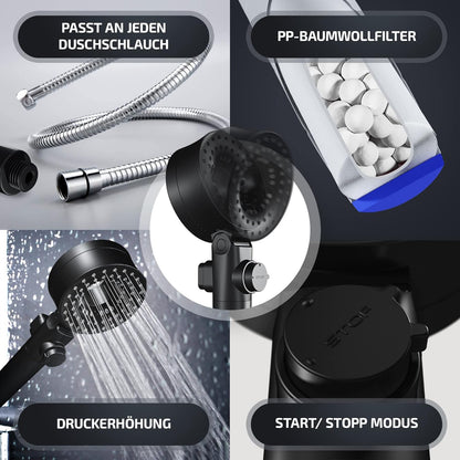 Duschkopf mit Filter & Booster Modus