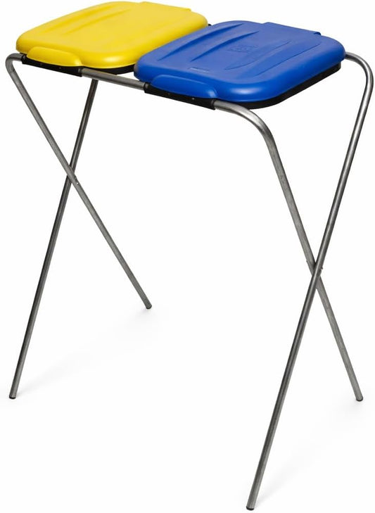 Müllsackständer mit Beutelhalter, Gelb+blau