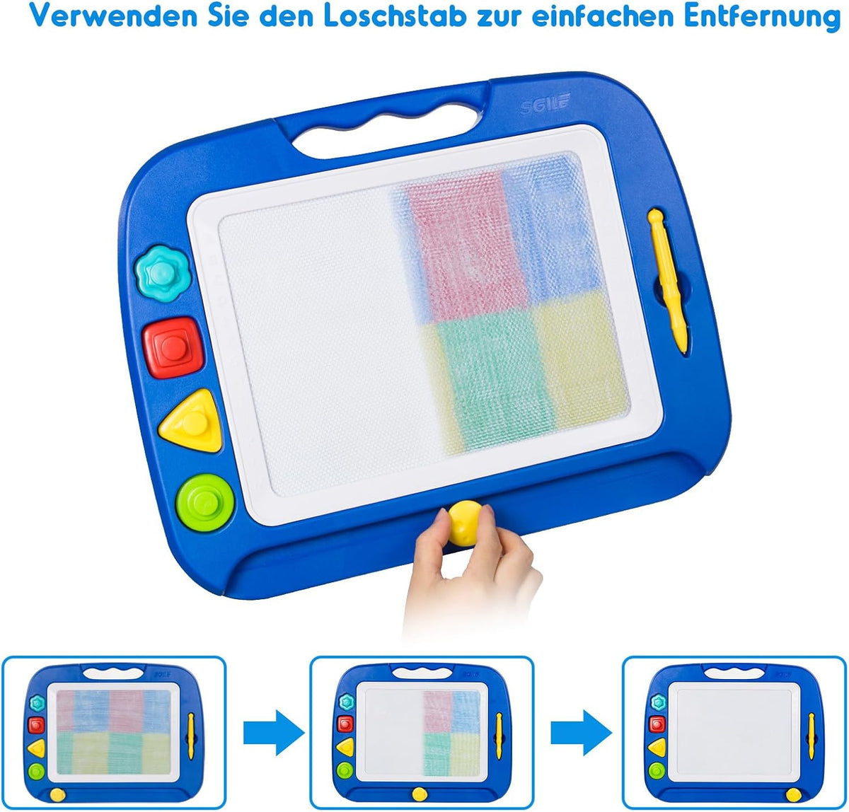 Magnetische Zaubertafel, Blau / 42B x 32H cm
