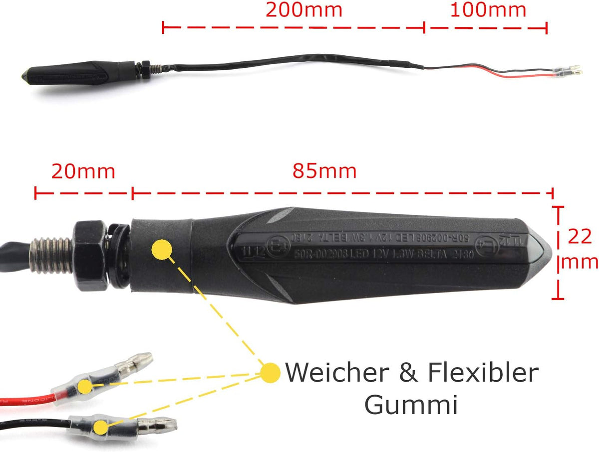 LED Blinker, Schwarz