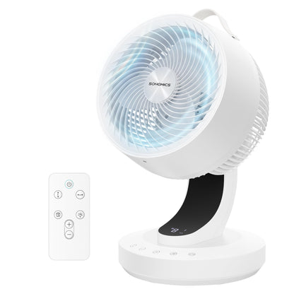 Tischventilator XFC001W1EU mit 70° Oszillation und Timer, Wolkenweiss
