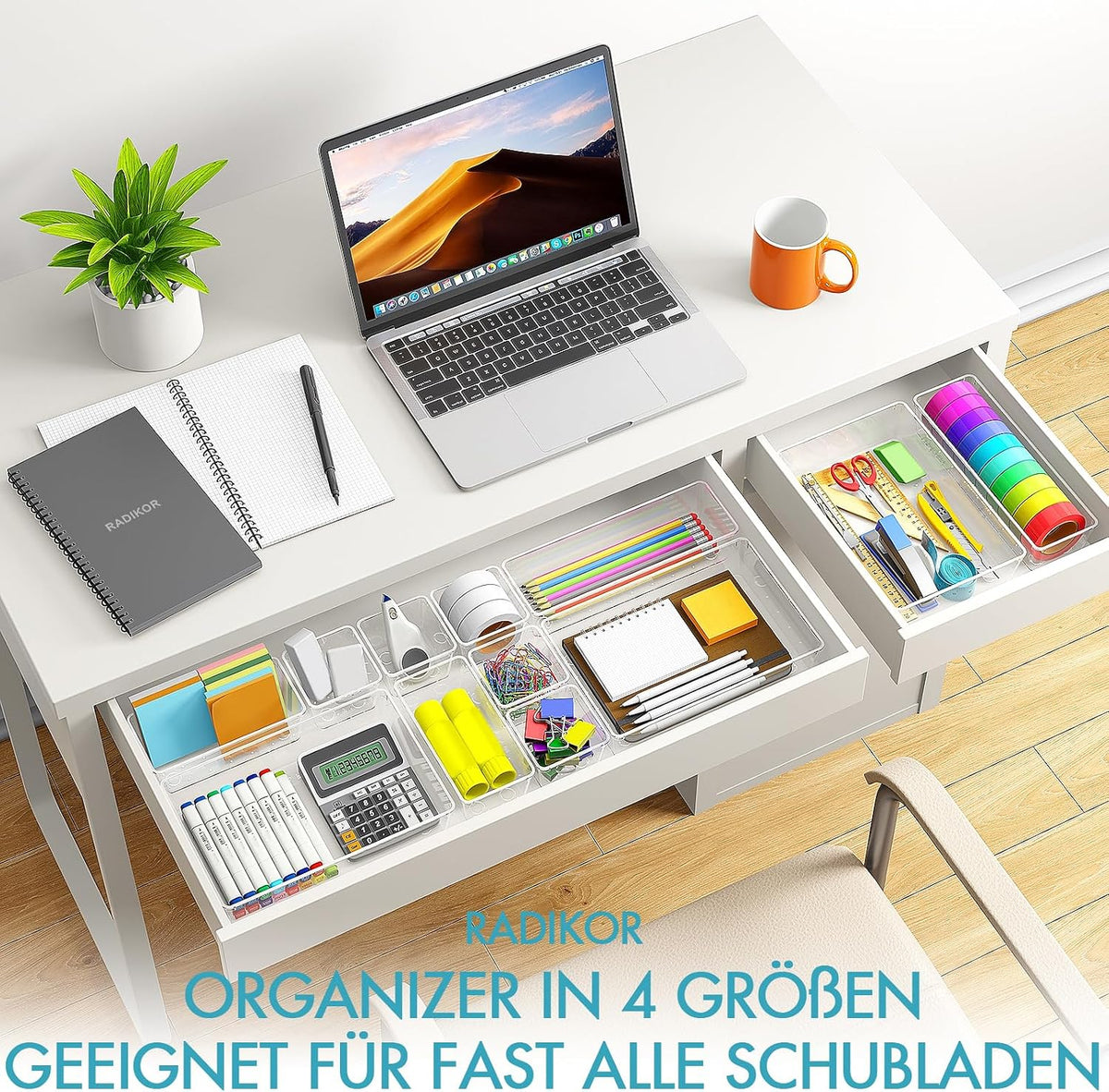 Schubladen-Organizer Set, Transparent 31 Pack