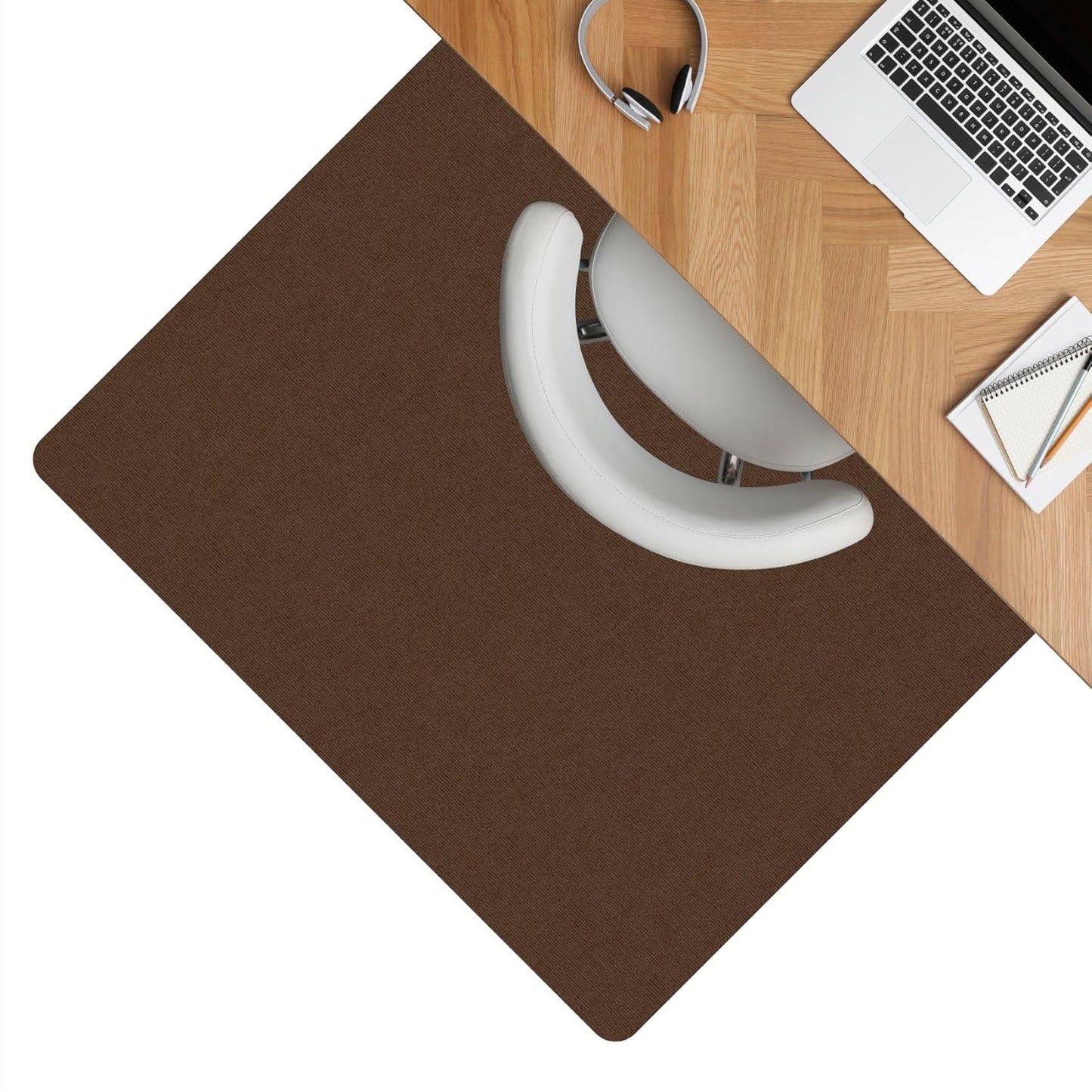 Selbsthaftende Bodenschutzmatte für Bürostuhl, 120 x 200 cm Schoko