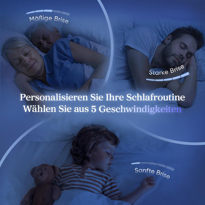 Leiser Turmventilator mit Fernbedienung und Timer, Intelligentes Schlafmodus Mattgrau