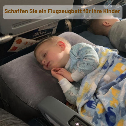 Aufblasbare Flugzeug-Fussstütze für Kinder, Grau 1 Stück