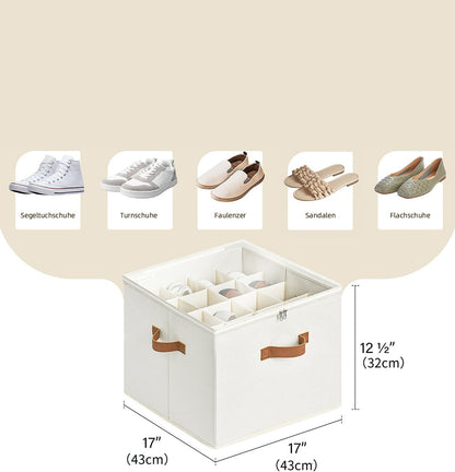 Schuh-Organizer, Beige 43 x 43 x 32 cm