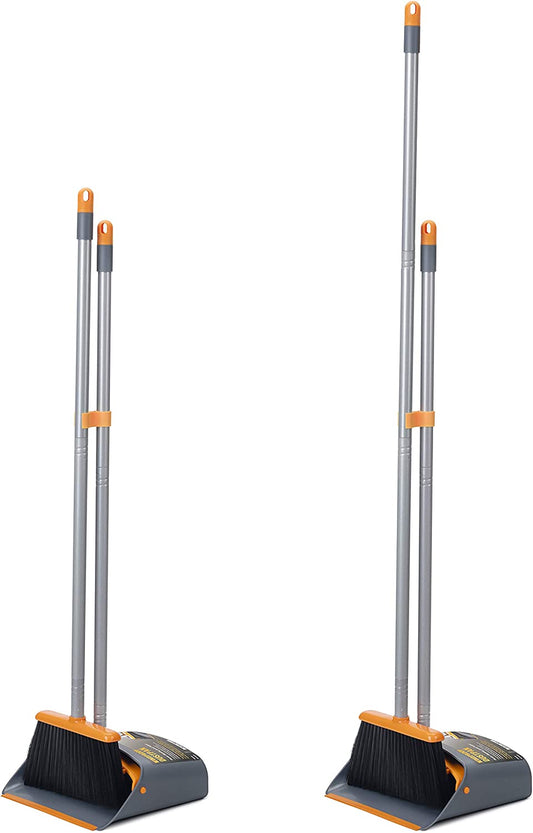 Besen und Kehrschaufel Set, Orange