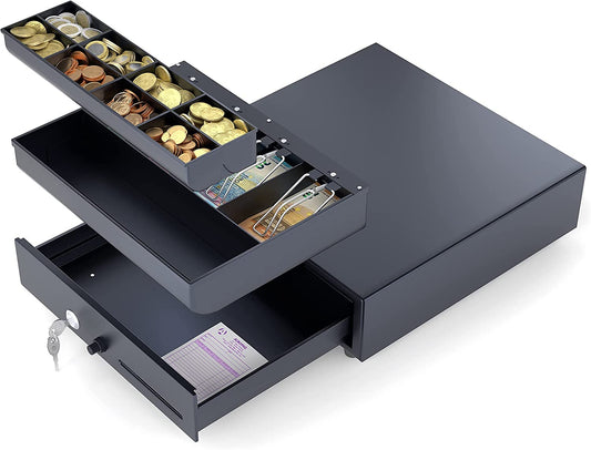AC335PBK Kassenschublade mit Druckknopf, Öffnen mit Drucktaste 33 cm