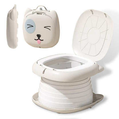 Klapptoilettensitz für Reisen und Camping, Grau