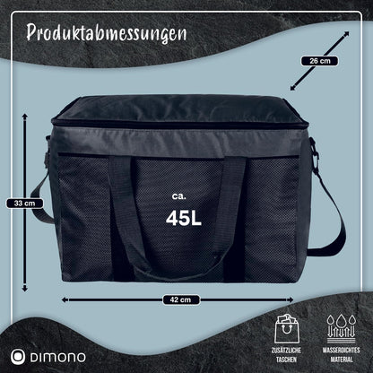 XXL Kühltasche, 45 Liter - Schwarz